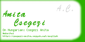 anita csegezi business card